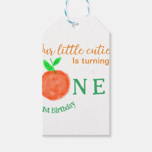 Our little cutie orange one birthday citrus fruit gift tags