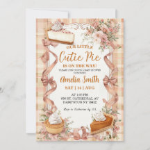 Our Little Cutie Pie Baby Shower Invitation | Swee
