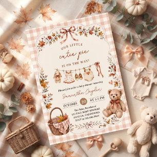 Our little Cutie Pie is on the way Baby shower Invitation
