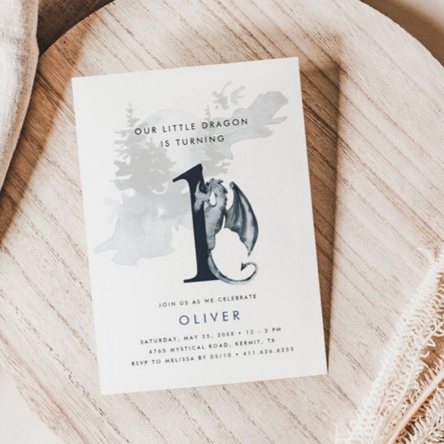 Our Little Dragon Boys 1st Birthday Invitation (Creator Uploaded)