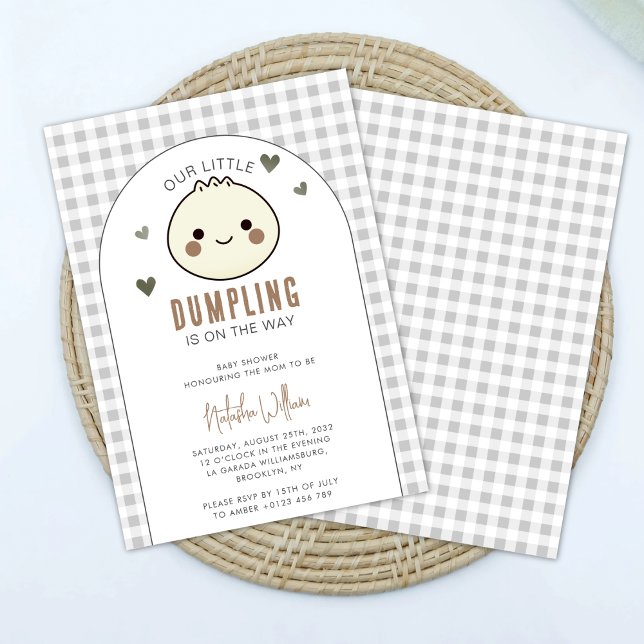 Our Little Dumpling Gender Neutral Baby Shower Invitation (Creator Uploaded)