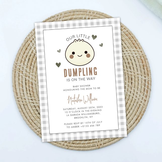 Our Little Dumpling Gender Neutral Baby Shower Invitation (Creator Uploaded)