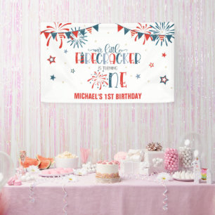 Our Little Firecracker 1st Birthday (NB) Banner