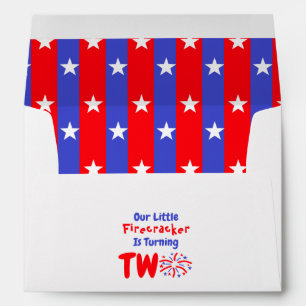 Our Little Firecracker 2nd Birthday Envelope