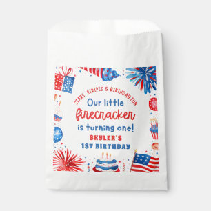 Our Little Firecracker 4th of July 1st Birthday Favour Bags