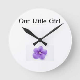 Our Little Girl Baby Nursery  Round Clock