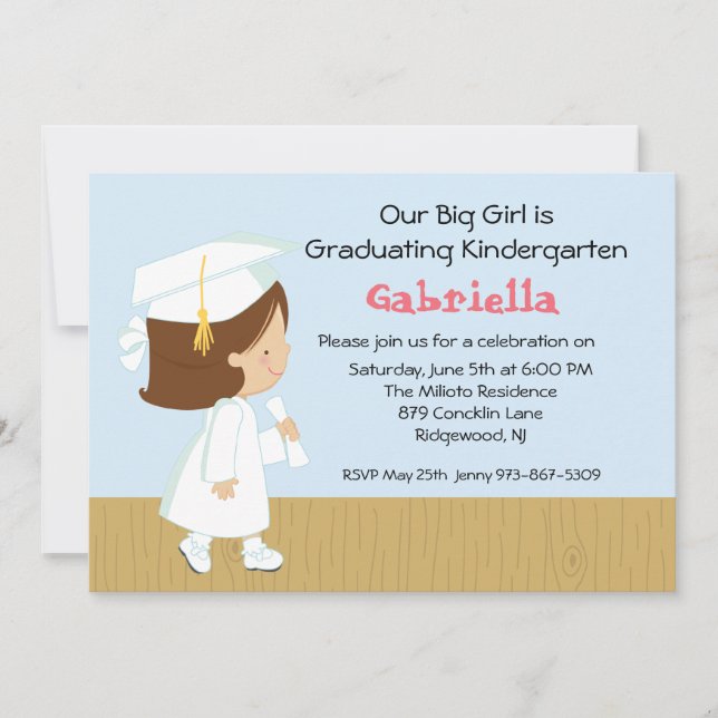 Our Little Girl's  Graduation Invitation (Front)