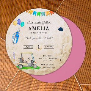 Our Little Golfer Pink Golf Ball 1st Birthday