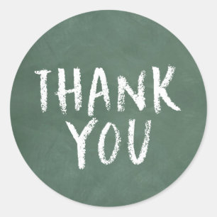 OUR LITTLE GRADUATE   CHALKBOARD THANK YOU STICKER