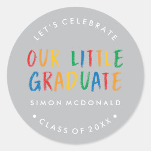 OUR LITTLE GRADUATE GRADUATION PARTY STICKER