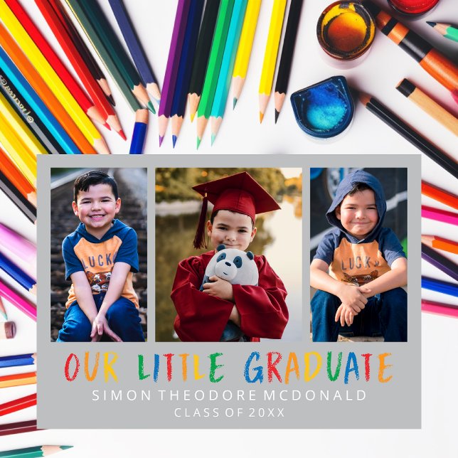 OUR LITTLE GRADUATE PHOTO COLLAGE GRAD INVITATION (Creator Uploaded)