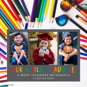 OUR LITTLE GRADUATE PHOTO COLLAGE GRAD INVITATION
