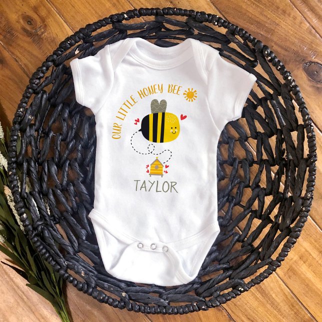 Our Little Honey Bee Cute Kawaii Baby Boy or Girl Bodysuit (Creator Uploaded)
