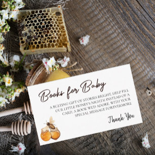 Our Little Honey Books for Baby Baby Shower Enclosure Card