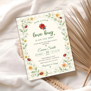 Our Little Love Bug Ladybug Baby Shower Invitation