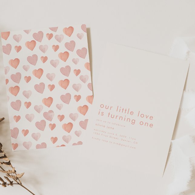Our Little Love is Turning One Birthday Invite (Creator Uploaded)