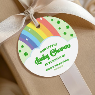 Our Little Lucky Charm Rainbow Birthday Party Favour Tags