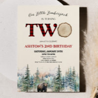 Our Little Lumberjack Bear Red 2nd Birthday Party