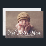 Our Little Man | Birth Announcement<br><div class="desc">Other colours and styles available in our shop! ©Fine & Dandy Paperie</div>