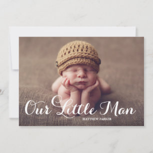 Our Little Man Birth Announcement