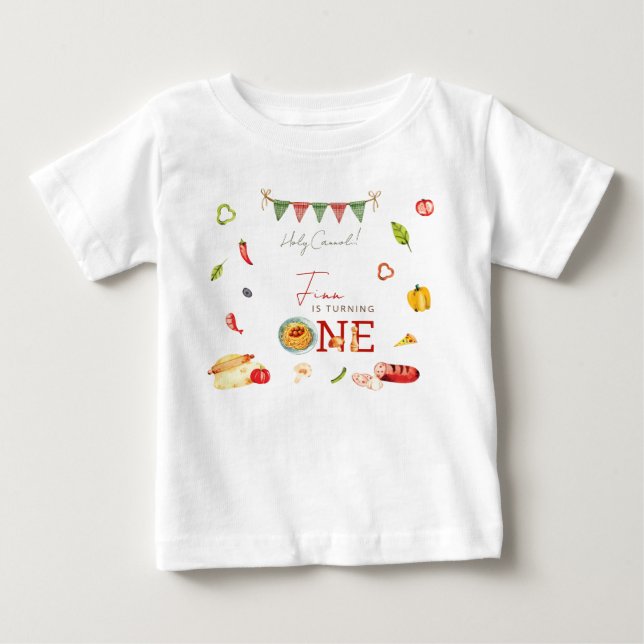 Our Little Meatball 1st Birthday Baby T-Shirt (Front)