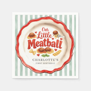 Our Little Meatball Birthday Paper Napkins