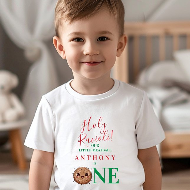 Our Little Meatball is One First Birthday Party  Toddler T-Shirt (Our Little Meatball is One First Birthday Party Toddler T-shirt)