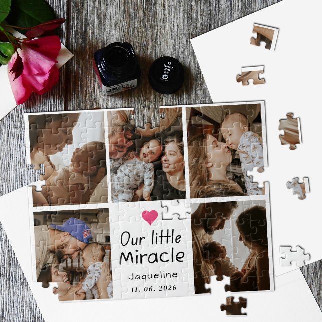 Our Little Miracle Baby Photo Collage Keepsake Jigsaw Puzzle (Creator Uploaded)