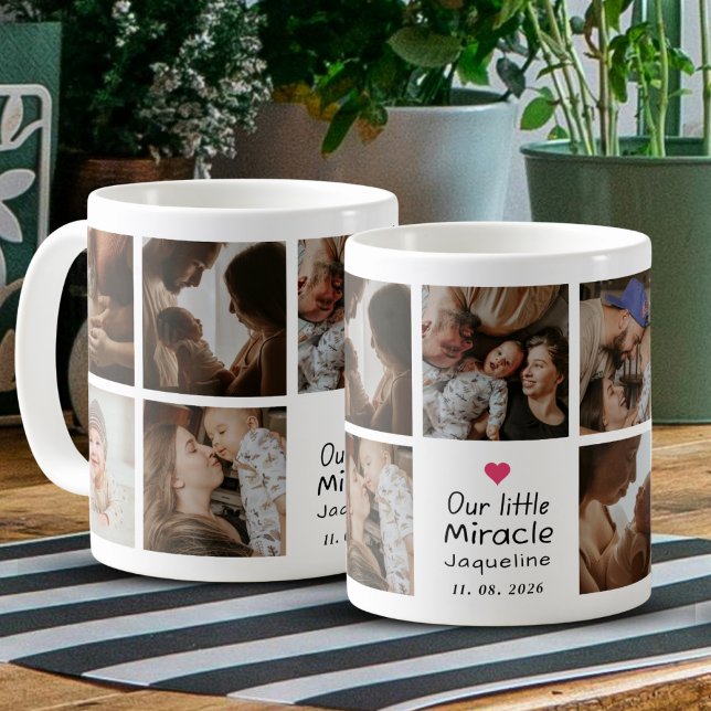 Our Little Miracle Baby Photo Collage New Parents Coffee Mug (Creator Uploaded)