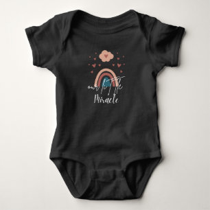 Our Little Miracle Boho watercolor Rainbow Baby Bo Bodysuit