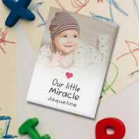 Our Little Miracle Newborn Baby Photo Keepsake