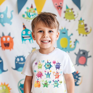 Our Little Monster   Colourful Three Monsters Toddler T-Shirt