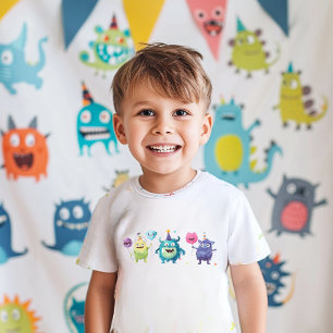 Our Little Monster   Colourful Three Monsters Toddler T-Shirt