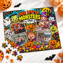 Our Little Monsters Personalised Halloween Photo 