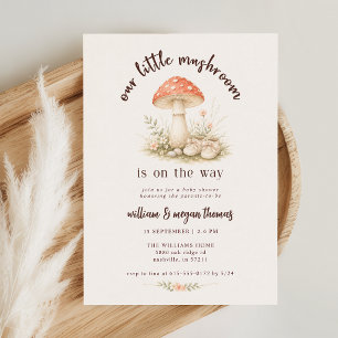 Our Little Mushroom On The Way Baby Shower Invitation