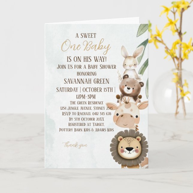 Our Little One Baby Shower Invitation (Yellow Flower)