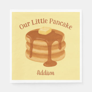 Our Little Pancake Breakfast Brunch Theme Custom Napkin