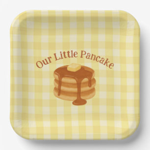 Our Little Pancake Brunch Theme Baby Shower Paper Plate