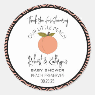 "Our Little Peach" Baby Shower Favour Label
