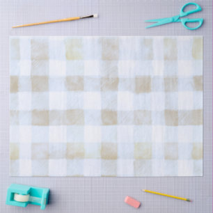 Our Little Peanut Boy Blue Gingham Baby Shower Tissue Paper