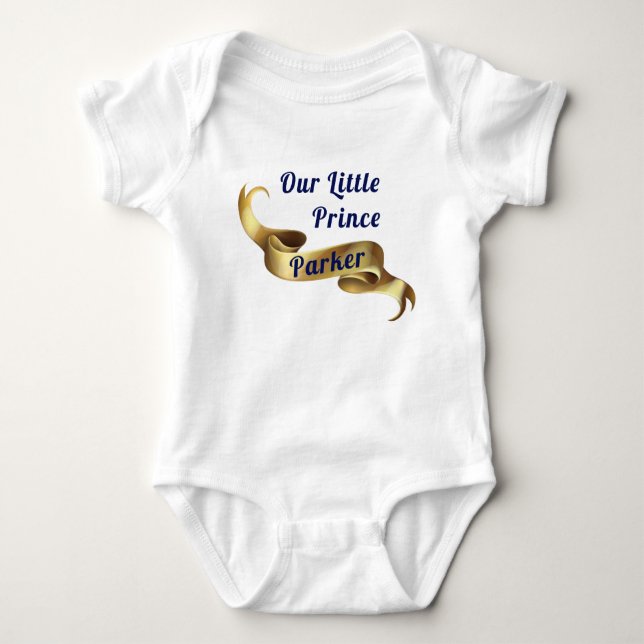Our Little Prince Royal Personalised Baby Bodysuit (Front)