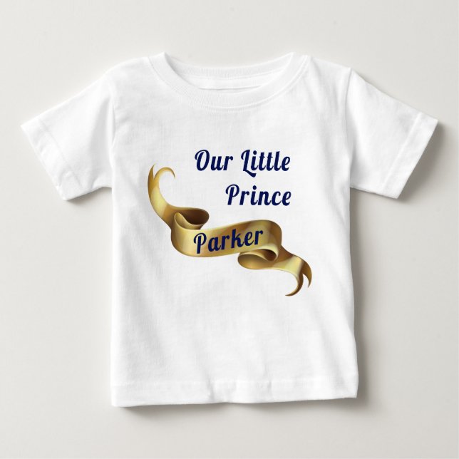 Our Little Prince Royal Personalised Baby T-Shirt (Front)