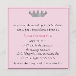 Our Little Princess Baby Shower Invitation (Pink)