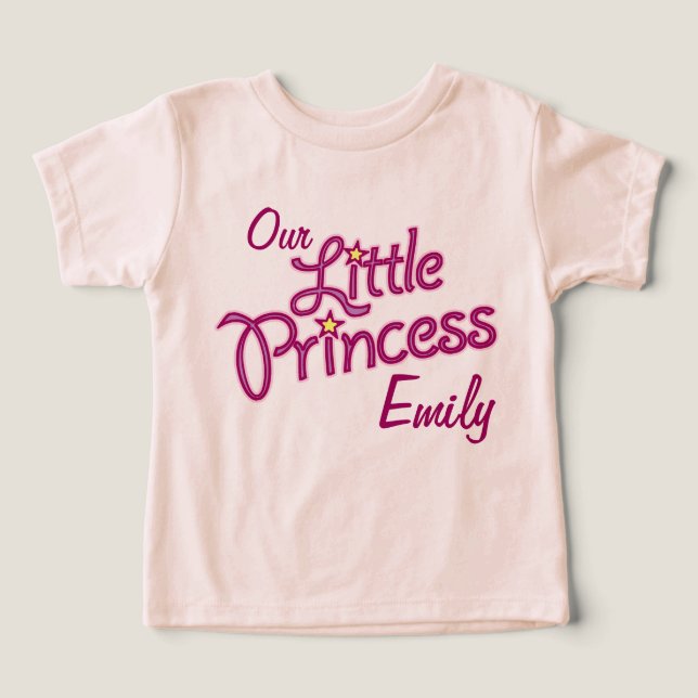 Our Little Princess named girls toddler t-shirt (Design Front)
