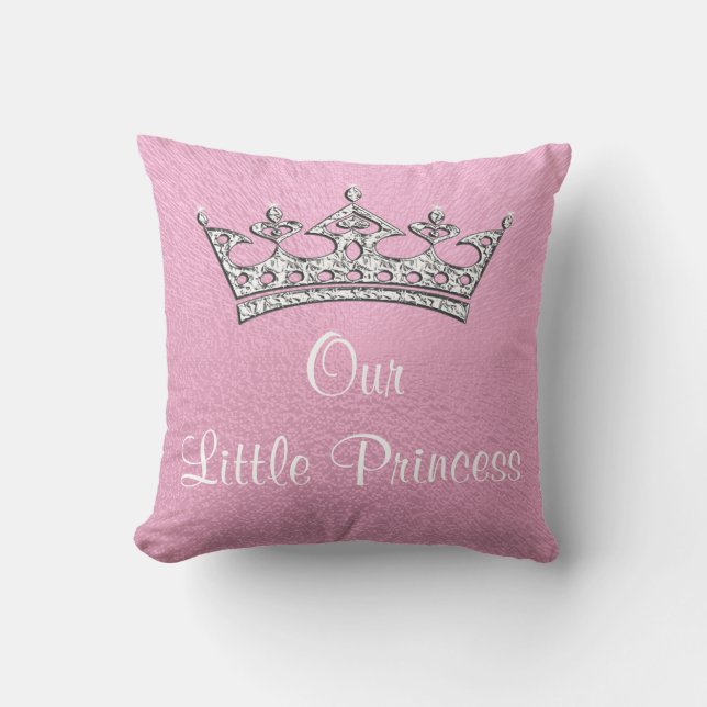 Our Little Princess or Pink Personalised Pillow (Front)