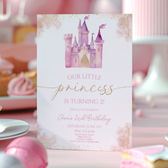 Our Little Princess Royal Castle Birthday Party Invitation (Creator Uploaded)