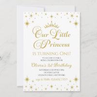Our Little Princess Royal Gold and Blue Birthday
