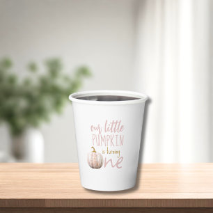 Our Little Pumpkin 1st Birthday Paper Cups
