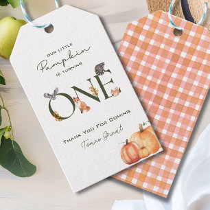 Our Little Pumpkin 1st Birthday Thank You Gift Tag