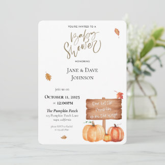 Our Little Pumpkin Baby Shower Invitation
